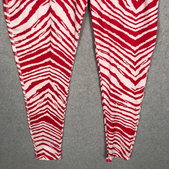 Zubaz Leggings Womens XL Red‎ Wisconsin Badgers Performance Active Tight Zebra - Picture 5 of 9